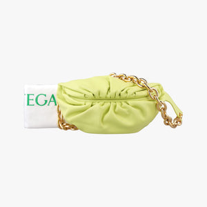 Pre-owned Bottega Veneta The Chain Pouch Yellow lambskin bum bag/waist bag | stylenewstar