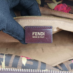 Pre-owned Fendi Zucca Print Brown×Multicolour canvas 8BH186 handbag | stylenewstar