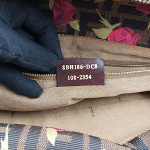 Pre-owned Fendi Zucca Print Brown×Multicolour canvas 8BH186 handbag | stylenewstar
