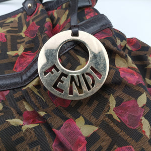 Pre-owned Fendi Zucca Print Brown×Multicolour canvas 8BH186 handbag | stylenewstar