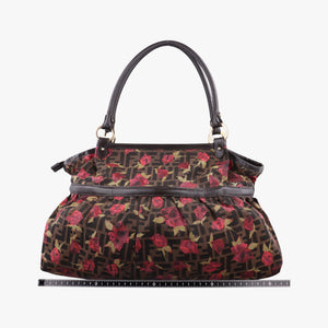 Pre-owned Fendi Zucca Print Brown×Multicolour canvas 8BH186 handbag | stylenewstar