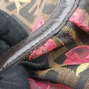 Pre-owned Fendi Zucca Print Brown×Multicolour canvas 8BH186 handbag | stylenewstar