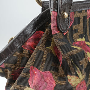 Pre-owned Fendi Zucca Print Brown×Multicolour canvas 8BH186 handbag | stylenewstar