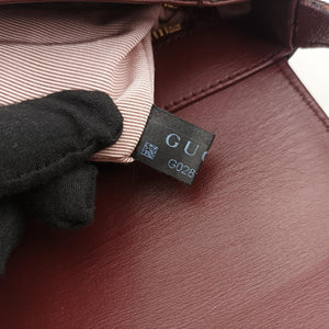 Secondhand Gucci Arli Burgundy Leather 550129 shoulderbag | stylenewstar