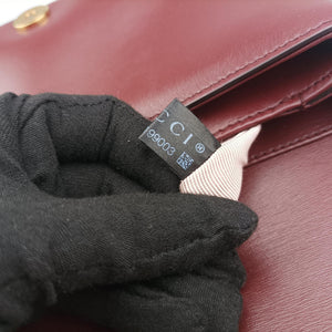Secondhand Gucci Arli Burgundy Leather 550129 shoulderbag | stylenewstar