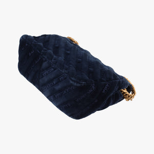 Vintage Balenciaga BB Round Navy velour shoulderbag | stylenewstar