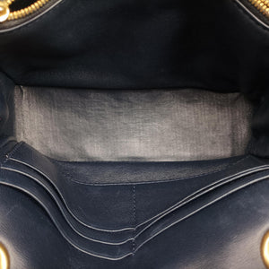 Vintage Balenciaga BB Round Navy velour shoulderbag | stylenewstar