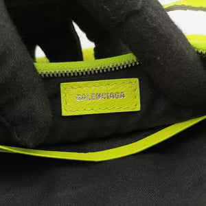 Pre-owned Balenciaga Le Cagole Yellow lambskin shoulderbag | stylenewstar