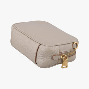 Pre-owned Prada VITELLO PHENIX camera bag Beige Leather 1N1674 shoulderbag | stylenewstar