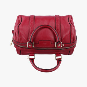 Pre-owned Gucci Sherry Line Red Leather 269876 handbag | stylenewstar