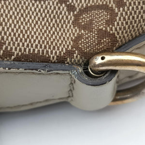 Pre-owned Gucci Sukey White×Beige canvas×leather 285730 shoulderbag | stylenewstar