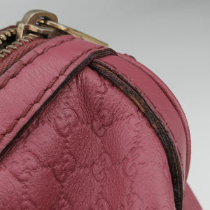 Pre-owned Gucci Sherry Line Pink Leather 247205 handbag | stylenewstar