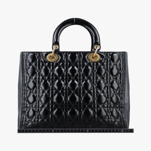 Pre-owned Christian Dior Lady Dior Black Patent handbag | stylenewstar