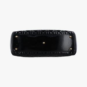 Pre-owned Christian Dior Lady Dior Black Patent handbag | stylenewstar