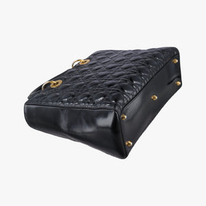 Pre-owned Christian Dior Lady Dior Black Patent handbag | stylenewstar