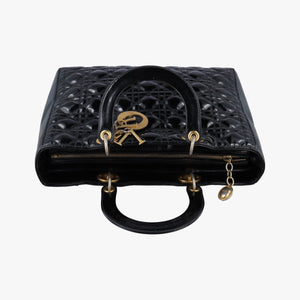 Pre-owned Christian Dior Lady Dior Black Patent handbag | stylenewstar
