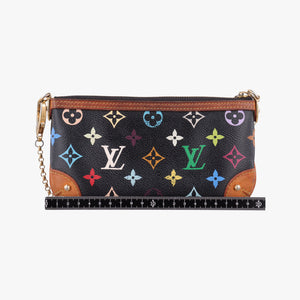 Secondhand Louis Vuitton Pochette Mira MM Noir Monogram Multicolor M60097 handbag | stylenewstar