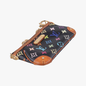 Secondhand Louis Vuitton Pochette Mira MM Noir Monogram Multicolor M60097 handbag | stylenewstar