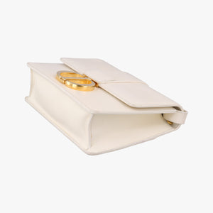 Pre-owned Christian Dior 30 Montaigne White leather shoulderbag | stylenewstar