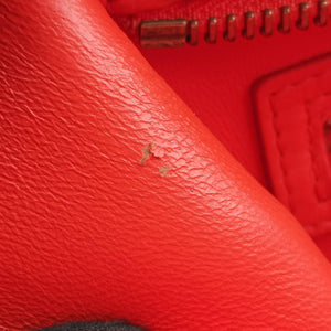 Secondhand Celine Luggage Mini Shopper Orange Leather handbag | stylenewstar