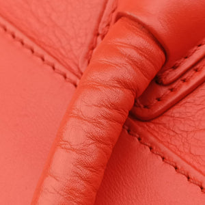 Secondhand Celine Luggage Mini Shopper Orange Leather handbag | stylenewstar
