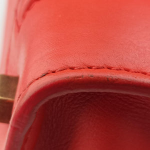 Secondhand Celine Luggage Mini Shopper Orange Leather handbag | stylenewstar