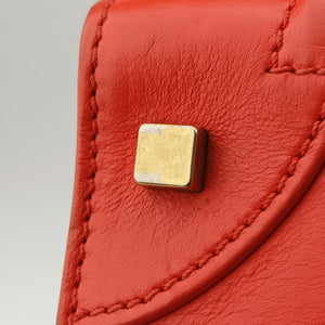 Secondhand Celine Luggage Mini Shopper Orange Leather handbag | stylenewstar