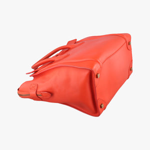 Secondhand Celine Luggage Mini Shopper Orange Leather handbag | stylenewstar