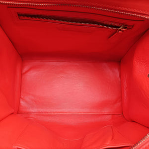 Secondhand Celine Luggage Mini Shopper Orange Leather handbag | stylenewstar