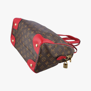Vintage Louis Vuitton RETIRO PM brown×CERISE Monogram Canvas×calf leather M40546 shoulderbag | stylenewstar