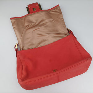 Pre-owned Fendi Big Mamma Forever Flap Orange Leather 8BR638 shoulderbag | stylenewstar