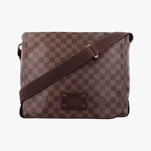 Pre-owned Louis Vuitton BROOKLYN MM EBENE Damier Canvas N51211 shoulderbag | stylenewstar
