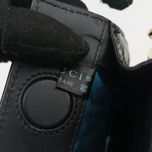 Pre-owned Gucci Ophidia Green×black×red Suede×leather 503877 shoulderbag | stylenewstar