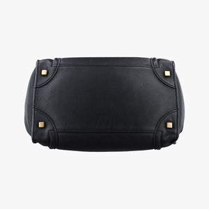 Pre-owned Celine Luggage Mini Shopper Black Leather handbag | stylenewstar
