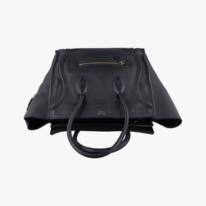 Pre-owned Celine Luggage Mini Shopper Black Leather handbag | stylenewstar