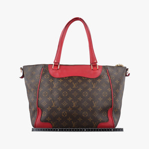 Pre-owned Louis Vuitton ESTRELA brown×COQUELICOT Monogram Canvas×calf leather M51193 handbag | stylenewstar