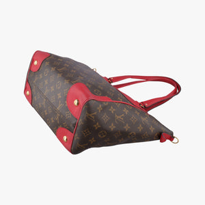 Pre-owned Louis Vuitton ESTRELA brown×COQUELICOT Monogram Canvas×calf leather M51193 handbag | stylenewstar