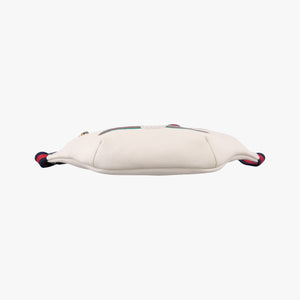 Pre-owned Gucci Print White Leather 527792 bum bag/waist bag | stylenewstar