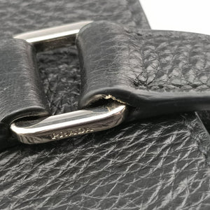 Pre-owned Prada Vitello Phenix Black Leather shoulderbag | stylenewstar