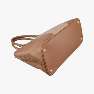 Secondhand Prada Promenade Brown×Beige SAFFIANO Leather BL0837 handbag | stylenewstar
