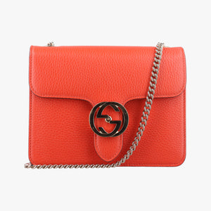 Pre-owned Gucci Interlocking G Orange Leather 510304 shoulderbag | stylenewstar
