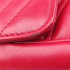 Pre-owned Gucci GG Marmont Red Leather 446744 shoulderbag | stylenewstar