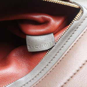 Pre-owned Celine Trapeze Orange×Brown Suede × leather shoulderbag | stylenewstar