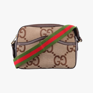 Pre-owned Gucci Jumbo GG Messenger Brown canvas×leather 675891 shoulderbag | stylenewstar