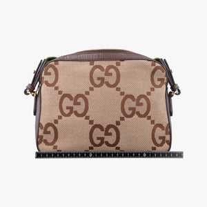 Pre-owned Gucci Jumbo GG Messenger Brown canvas×leather 675891 shoulderbag | stylenewstar