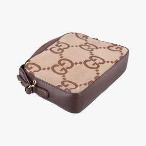 Pre-owned Gucci Jumbo GG Messenger Brown canvas×leather 675891 shoulderbag | stylenewstar