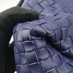 Pre-owned Bottega Veneta Parachute Intrecciato Purple lambskin handbag | stylenewstar