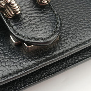 Pre-owned Gucci Dionysus Black Leather 421970 shoulderbag | stylenewstar