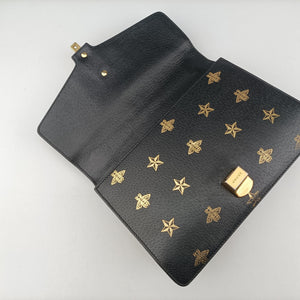 Pre-owned Gucci Sylvie Black×Multicolor Leather 524405 shoulderbag | stylenewstar