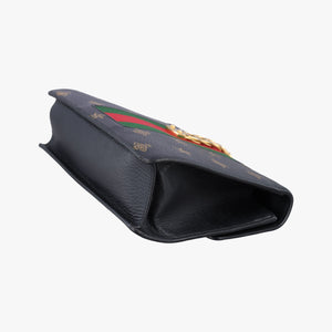 Pre-owned Gucci Sylvie Black×Multicolor Leather 524405 shoulderbag | stylenewstar